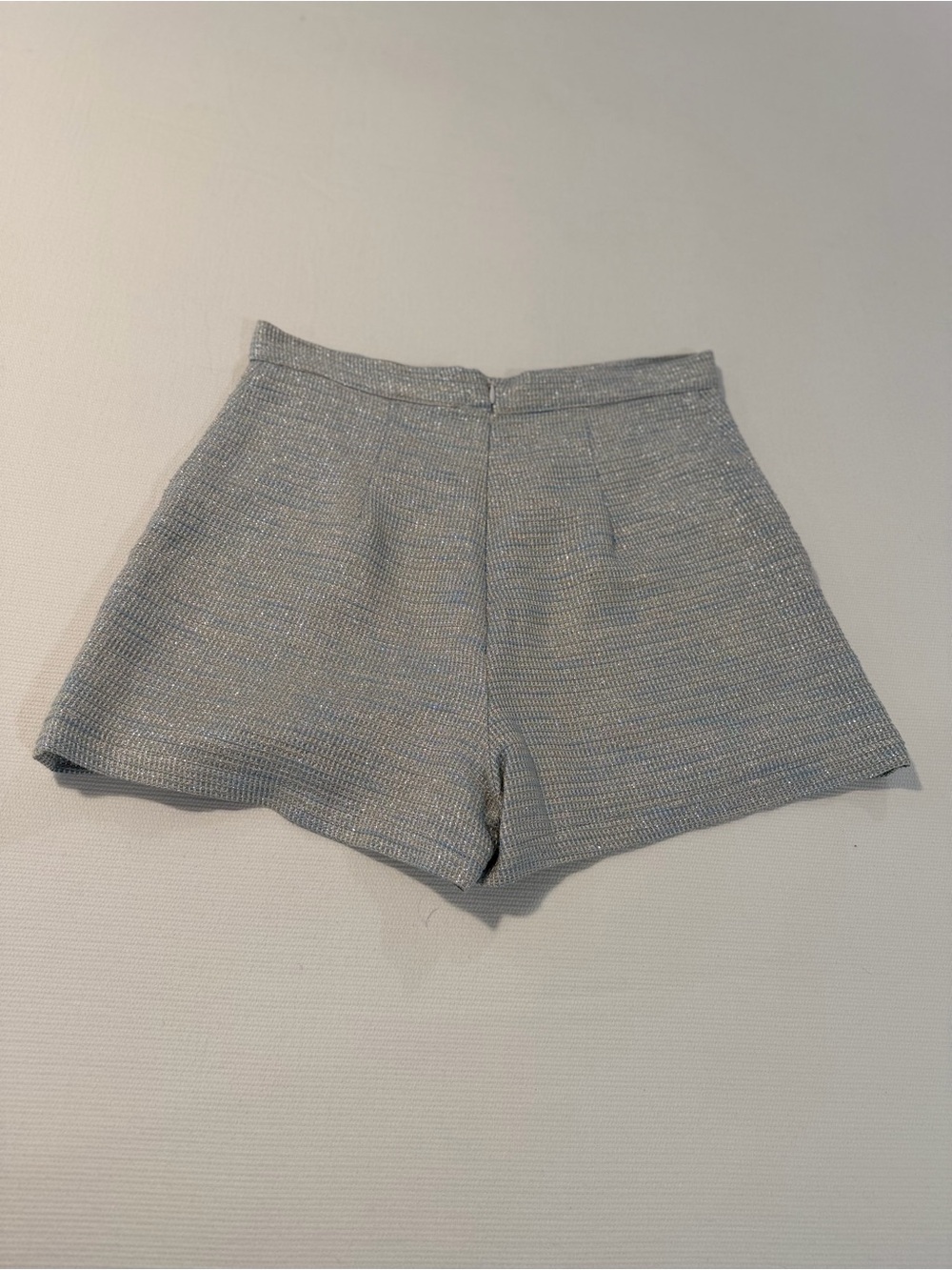 Lavender Brown Silver-Blue Textured Lined Women’s Shorts Size M NWOT - Picture 3 of 8